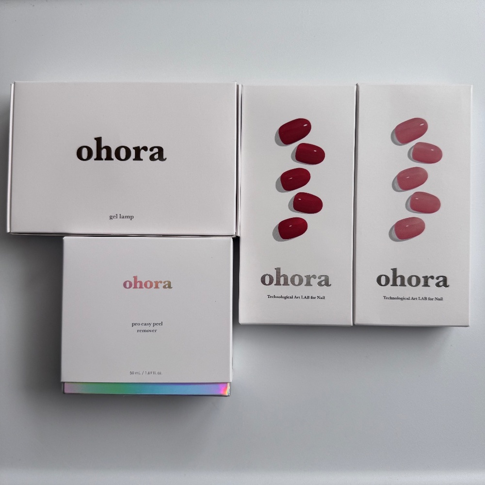 Ohora Gel Nail Set w/ Lamp + Remover + Tips (N Juliet & N Addict)